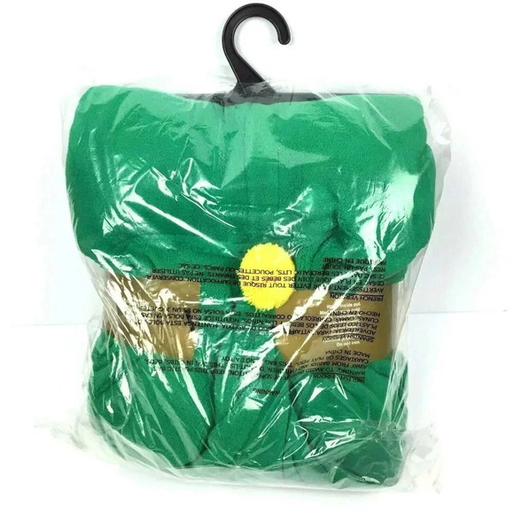 Elf Xmas Pajama PJ One Piece Romper Size L Costume Hooded Sleeper PJ New - Picture 3 of 8